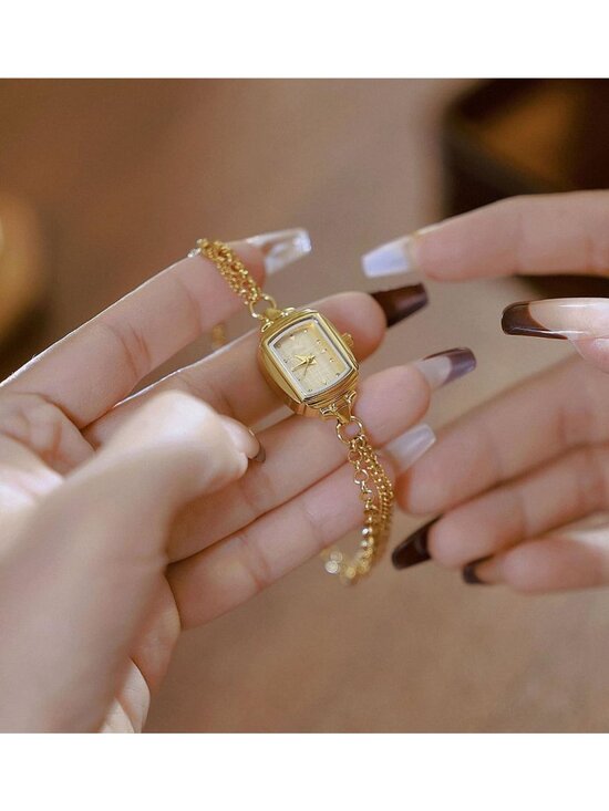 Elegant Ultra Thin Waterproof Quartz Watch for Women - Dainty Rectangle Dress main image 4